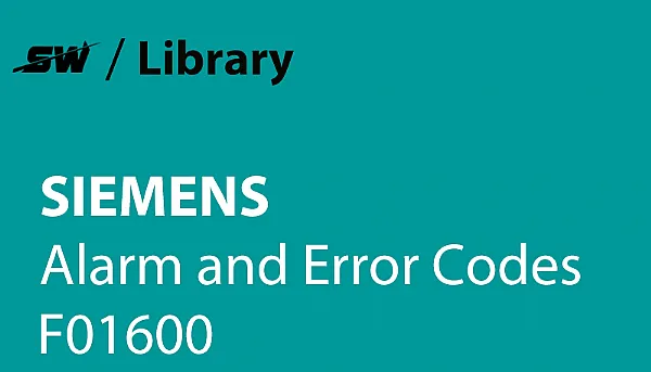 Как устранить ошибку F01600 в системе Siemens?
